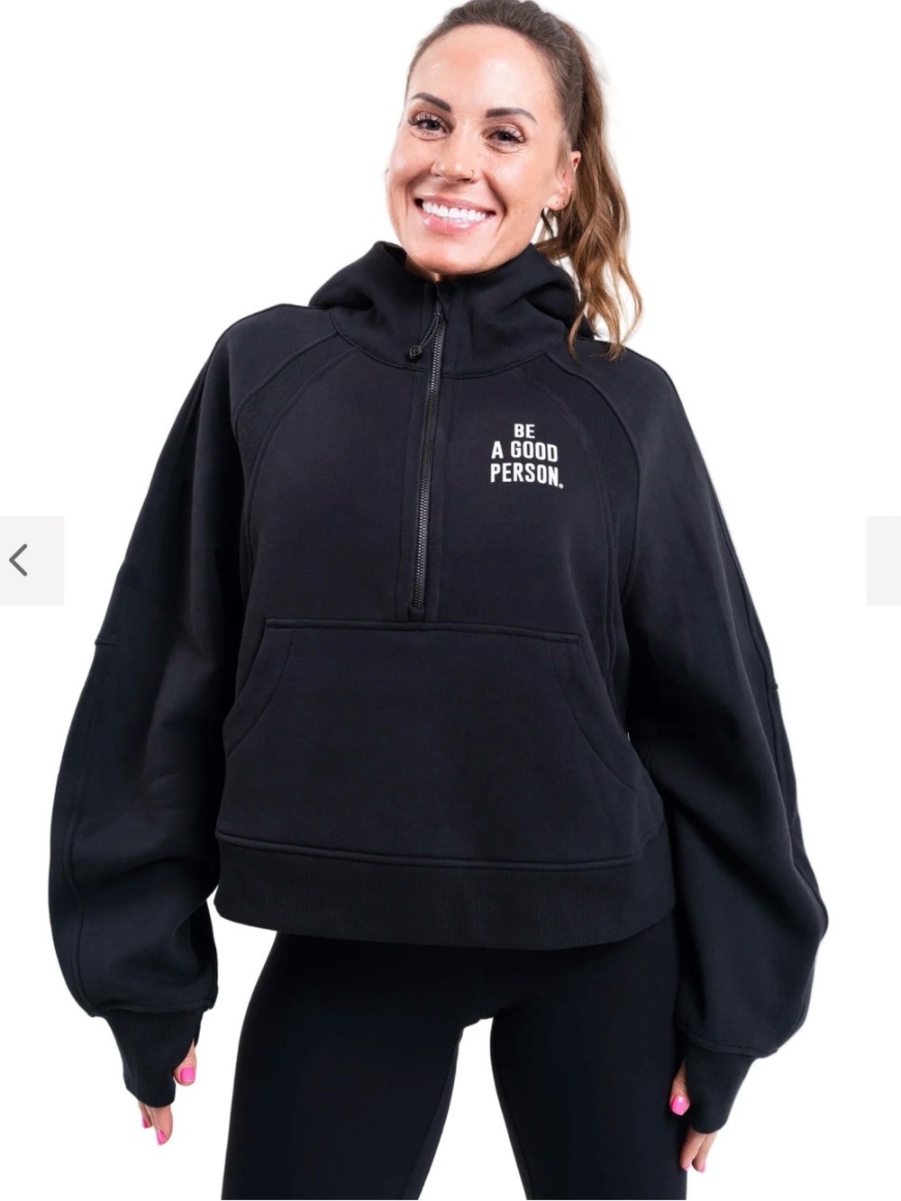 NWT- Lululemon/Be A Good Person - Scuba Oversized 1/2 Zip Hoodie- Size M/L